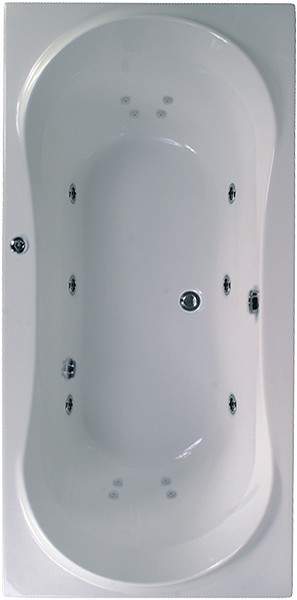 Aquaestil Apollo Double Ended Turbo Whirlpool Bath. 14 Jets. 1800x800mm.