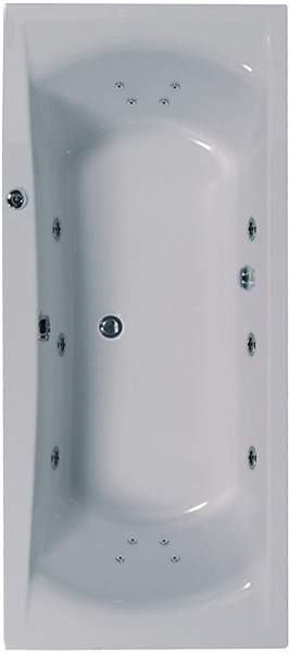 Aquaestil Arena Double Ended Whirlpool Bath. 14 Jets. 1800x800mm.