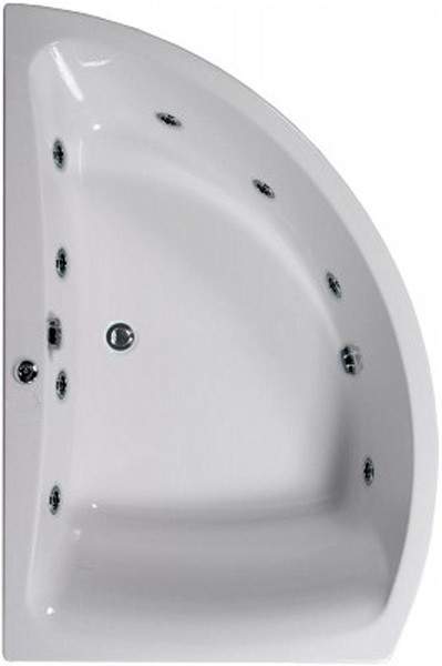 Aquaestil Comet Aquamaxx Corner Whirlpool Bath, 8 Jets. Left Handed.