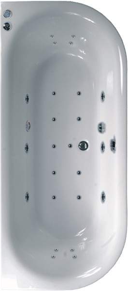 Aquaestil Metauro1 Eclipse Whirlpool Bath & Panels. 24 Jets. 1800x800.