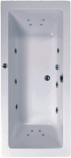 Aquaestil Plane Double Ended Turbo Whirlpool Bath. 14 Jets. 1800x800mm.