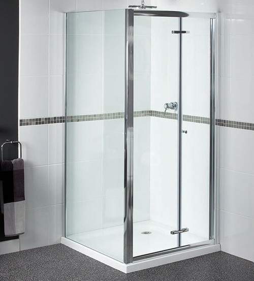 Waterlux Shower Enclosure With Bi-Fold Door. 760x760, (Square).