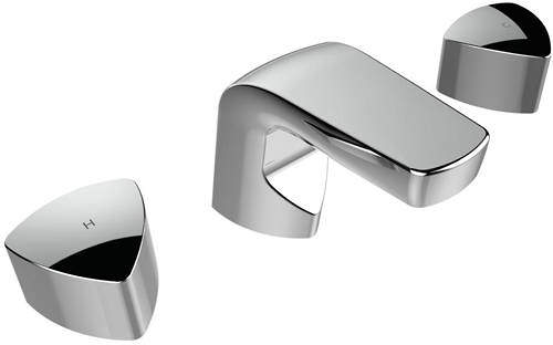 Bristan Bright 3 Hole Basin Mixer Tap With Clicker Waste (Chrome).