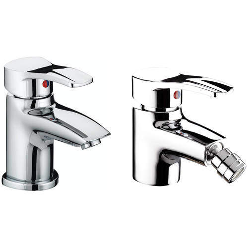 Bristan Capri Basin & Bidet Tap Pack With Wastes (Chrome).