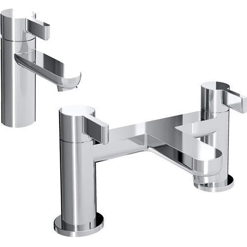 Bristan Clio Basin & Bath Filler Tap Pack (Chrome).