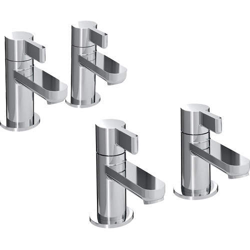 Bristan Clio Basin & Bath Taps Pack (Chrome).