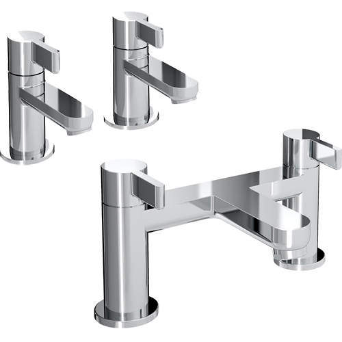 Bristan Clio Basin Taps & Bath Filler Tap Pack (Chrome).