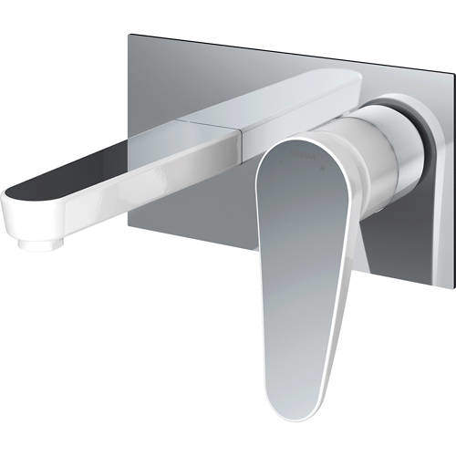 Bristan Claret Wall Mounted Bath Filler Tap (White & Chrome).