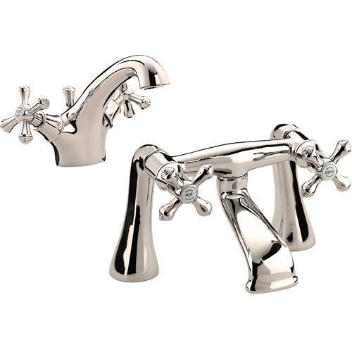 Bristan Colonial Basin & Bath Filler Tap Pack (Gold).