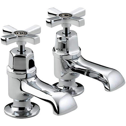 Bristan Art Deco 3/4" Bath Taps With Ceramic Disc Valves (Chrome).