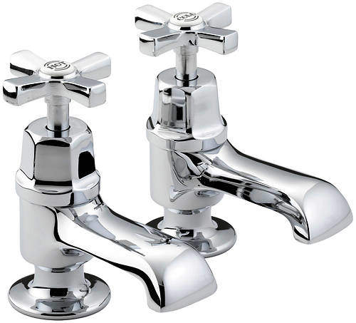 Bristan Art Deco 3/4" Bath Taps With Ceramic Disc Valves (Chrome).