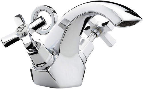 Bristan Art Deco Basin Mixer Tap With Ceramic Disc Valves (Chrome).