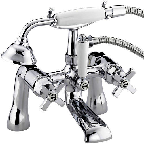 Bristan Art Deco Bath Shower Mixer Tap With Ceramic Valves (Chrome).
