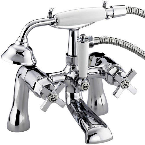 Bristan Art Deco Bath Shower Mixer Tap With Ceramic Valves (Chrome).