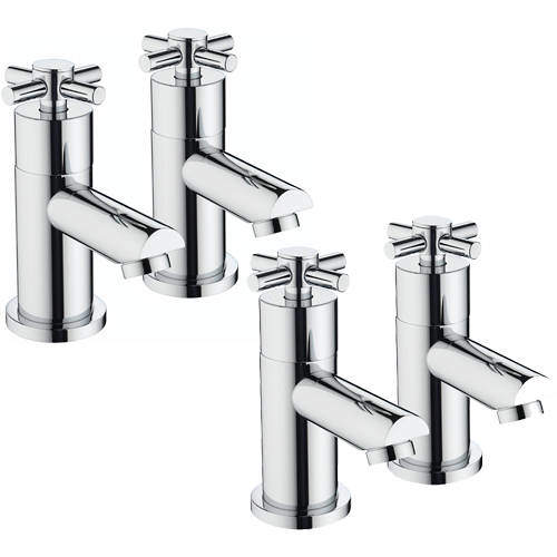 Bristan Decade Basin & Bath Taps Pack (Pair, Chrome).