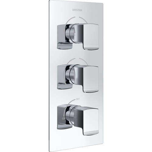 Bristan Descent Concealed Shower Valve (3 Outlets, Chrome).