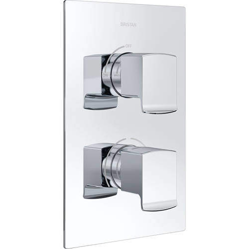 Bristan Descent Concealed Shower Valve (2 Outlets, Chrome).