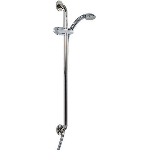 Bristan Commercial Grab Rail / Slide Rail Shower Kit (Stainless Steel).
