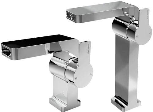 Bristan Exodus Waterfall Tall Basin & 1 Hole Bath Filler Tap Pack.