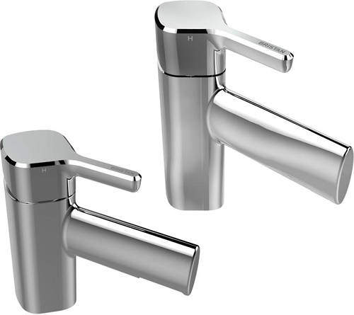 Bristan Flute Mono Basin Mixer & 1 Hole Bath Filler Tap Pack (Chrome).