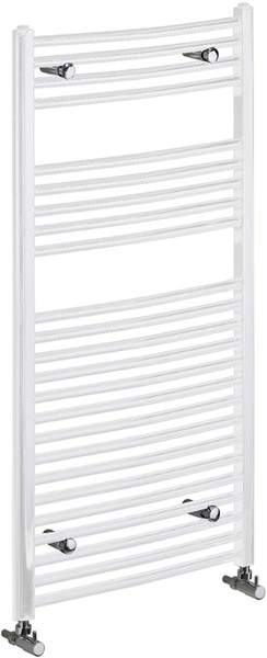 Bristan Heating Gina Curved Bathroom Radiator (White). 600x700mm.