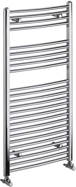 Bristan Heating Gina Curved Bathroom Radiator (Chrome). 600x1000mm.