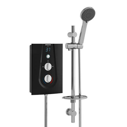 Bristan Glee Electric Shower With Digital Display 9.5kW (Black).