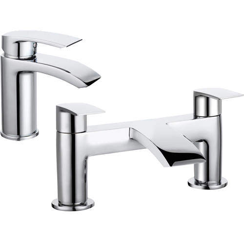 Bristan Glide Basin & Bath Filler Tap Pack (Chrome).