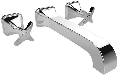 Bristan Glorious Wall Mounted Basin Mixer Tap (Chrome).