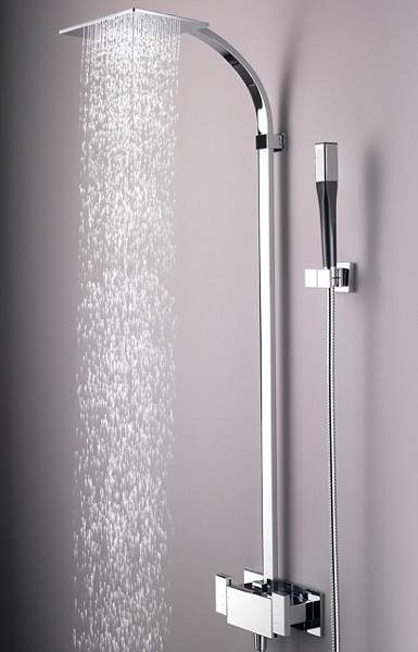 Damixa G-Type Modern Manual Shower Set With Valve, Riser & Handset.