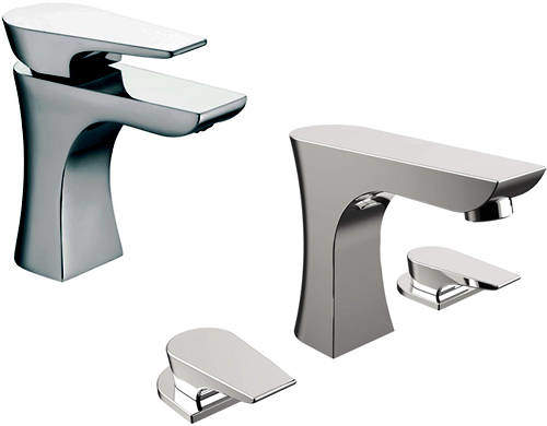 Bristan Hourglass Mono Basin & 3 Hole Bath Filler Taps Pack (Chrome).