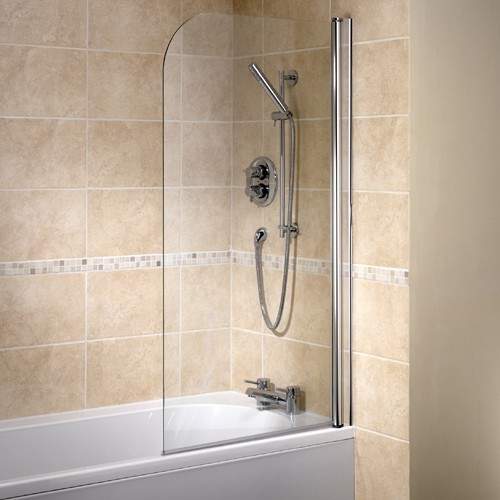 Bristan Java 1 Panel Bathscreen (Right Handed, Silver).