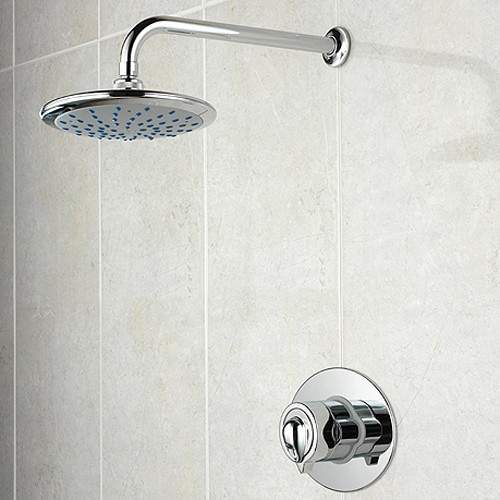 Bristan Java Recessed Thermostatic Shower Valve With Fixed Head (Chrome).