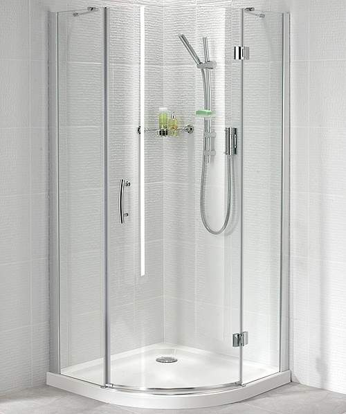 Bristan Java 900mm Quadrant Shower Enclosure With Hinged Door (Silver).
