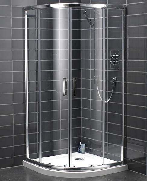 Bristan Java 800mm Quadrant Shower Enclosure With Sliding Doors (Silver).