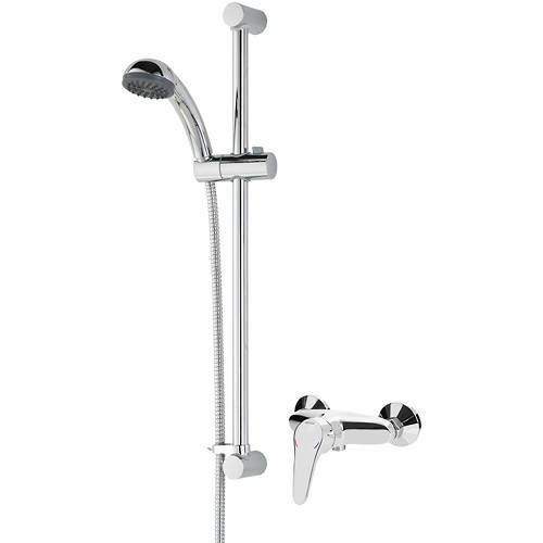 Bristan Jute Exposed Manual Shower Valve & Slide Rail Kit (Chrome).