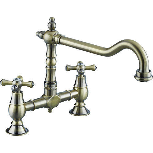 Bristan Colonial Colonial Bridge Mixer Kitchen Tap (Antique Bronze).