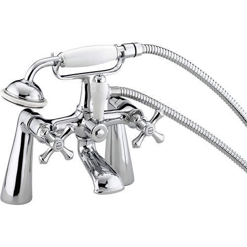 Bristan Colonial Bath Shower Mixer Tap With Kit (Chrome).