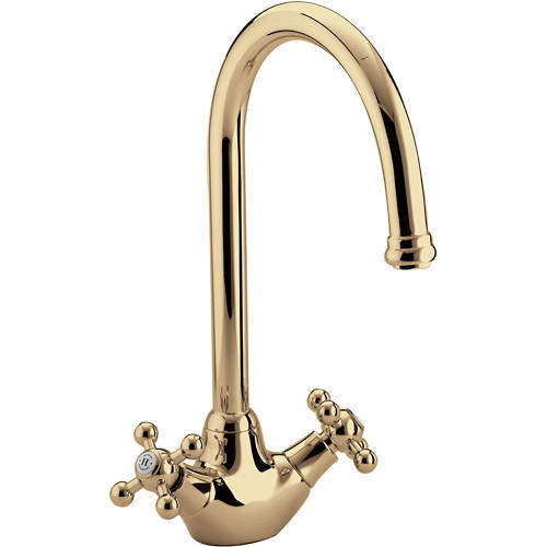 Bristan Colonial Easy Fit Kingsbury Mixer Kitchen Tap (TAP ONLY, Gold).