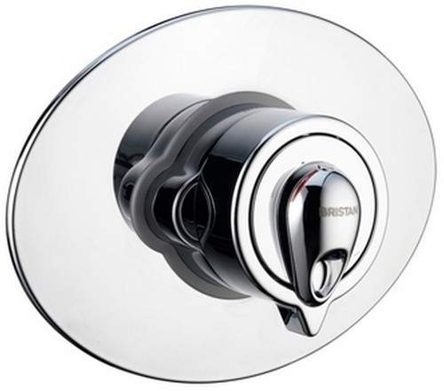 Bristan Oval Concealing Plate Universal Kit With Hose Outlet (Chrome).