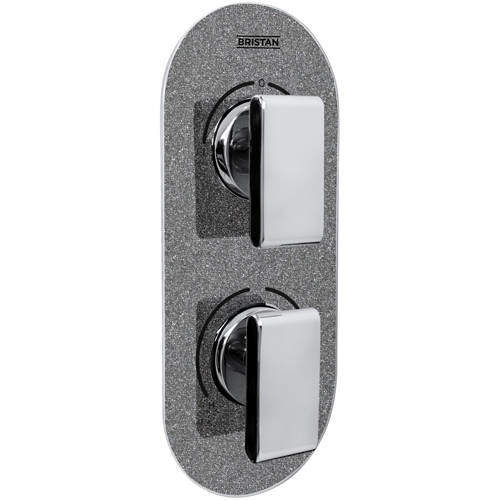 Bristan Pivot Concealed Shower Valve (2 Outlets, Graphite Glisten).