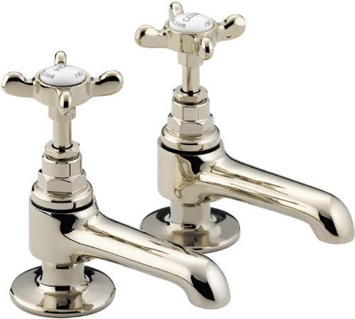 Bristan 1901 Basin Taps, Gold Plated. N12GCD