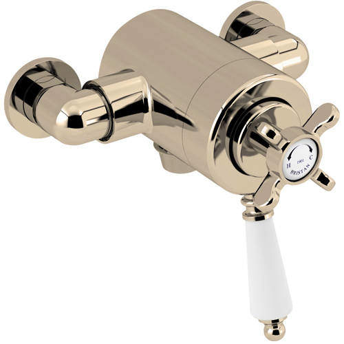 Bristan 1901 Exposed Shower Valve With Dual Controls (1 Outlet, Gold).