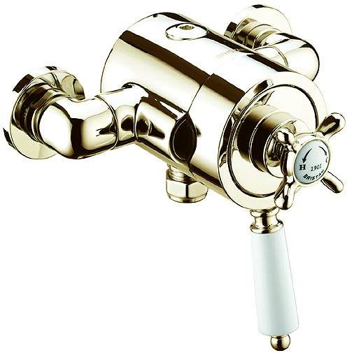 Bristan Thermostatic Exposed Shower Valve (Gold).