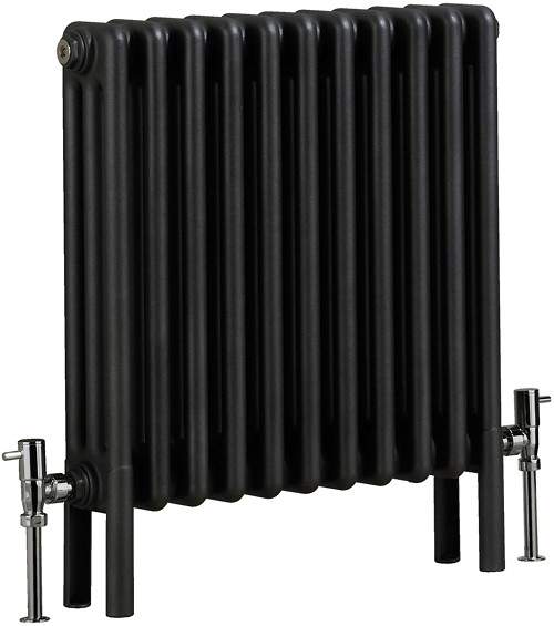 Bristan Heating Nero 3 Column Bathroom Radiator (Gun Metal). 535x600mm.