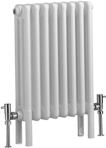 Bristan Heating Nero 3 Column Bathroom Radiator (White). 400x600mm.