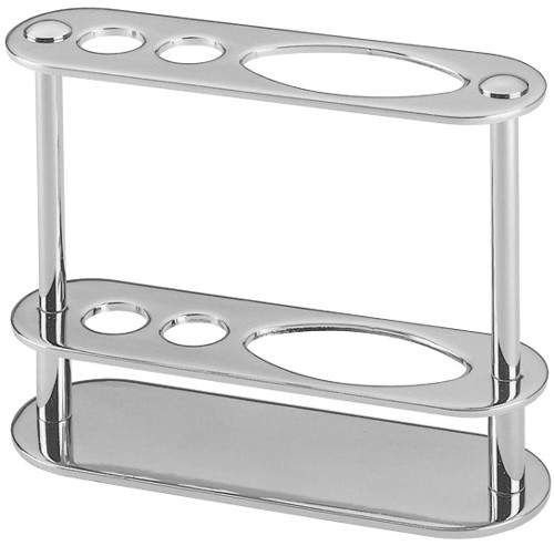 Bristan 1901 Free Standing Toothbrush Holder, Chrome Plated.