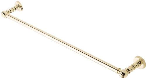 Bristan 1901 Single 24" Towel Rail, Gold Plated.