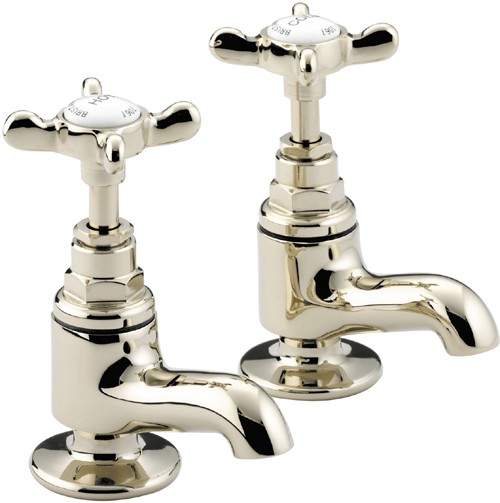 Bristan 1901 Vanity Basin Taps, Gold Plated. NVANGCD