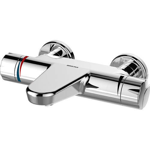 Bristan Commercial Thermostatic Bath Filler Tap (TMV3, Wall Mounted).